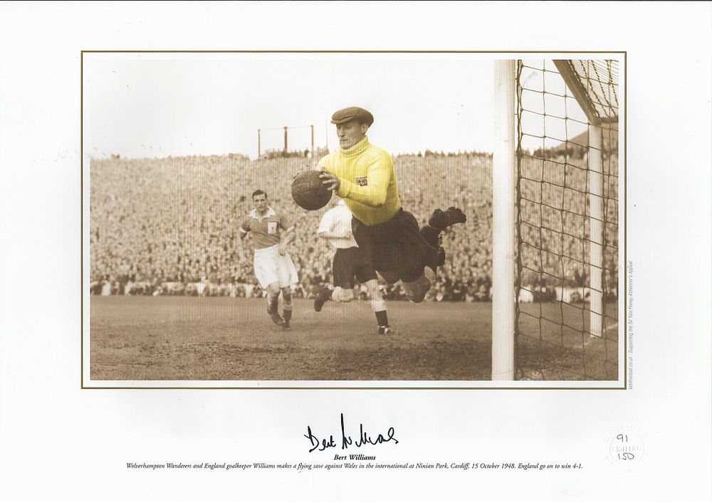 Lot 306: Football, Bert Williams signed 16x12 colourised photograph pictured...