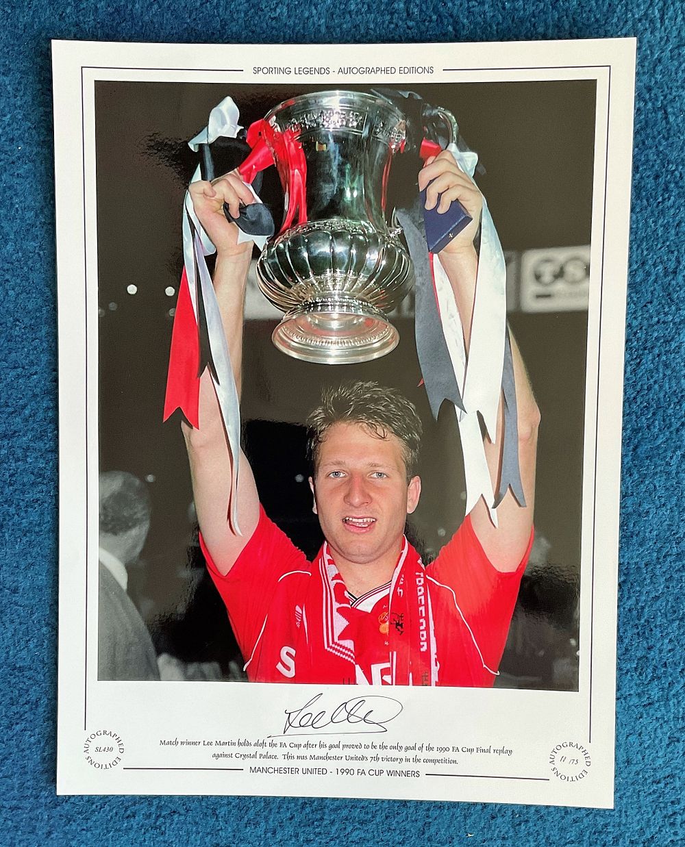 Lot 312: Lee Martin 16x12 signed colourised photo Autographed Editions,...