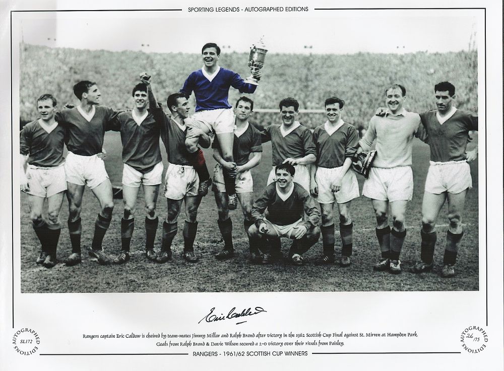 Lot 325: Eric Caldow 16x12 signed colourised photo, Autographed Editions,...
