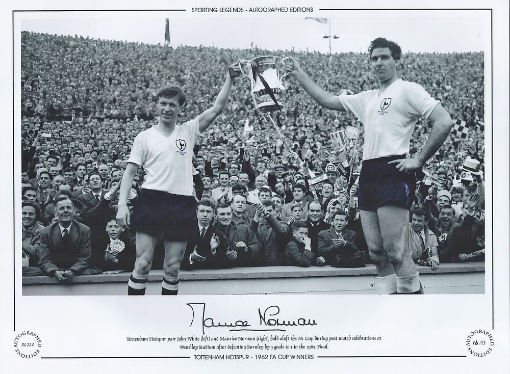 Lot 329: Maurice Norman 16x12 signed colourised photo, Autographed Editions,...