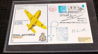 Sir Frank Whittle signed cover 30th Anniversary 1st UK jet flight RAF Kenley. Air Commodore Sir 