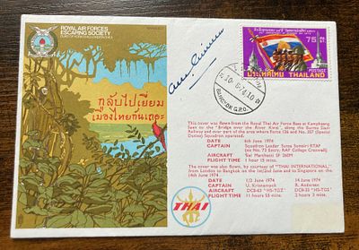 RAF Escape Thailand cover signed Alec Guiness Bridge over River Kwai Star Wars.