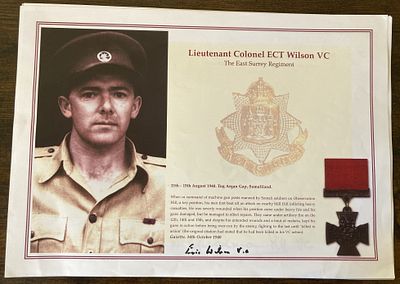 Victoria Cross signed collection five A4 colour copied pictures hand signed by Richard Anannd 