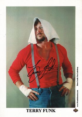 Terry Funk signed 10x8inch colour photo.