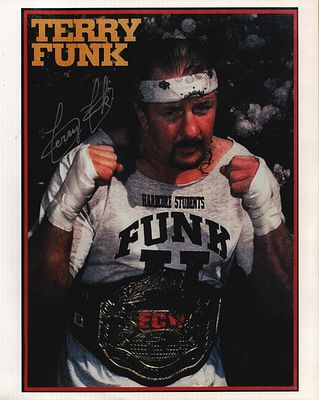Terry Funk signed 10x8inch colour photo.