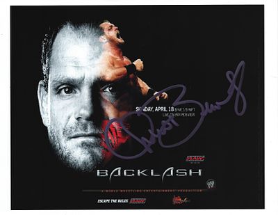 Chris Benoit signed 10x8inch Backlash colour promo photo.
