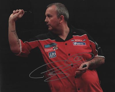 Phil The Power Taylor signed 10x8inch colour photo.