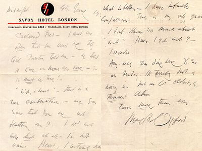 Margot Asquith ALS to Sir Frederick Ashton. Wife of H H Asquith.