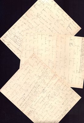 Sir Frederick Ashton extensive ballet notes over 6 sides.