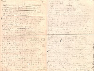 Royal Opera House minutes of meeting. 2 pages with extensive notes on Ondine by Sir Frederick 
