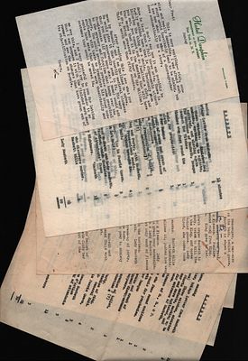 Sir Frederick Ashton's personal 6 page typescript of Macbeth with TLS from John Taras, chief 