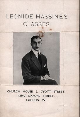 Leonide Massine handwritten class prices to Sir Frederick Ashton on their first ever meeting.