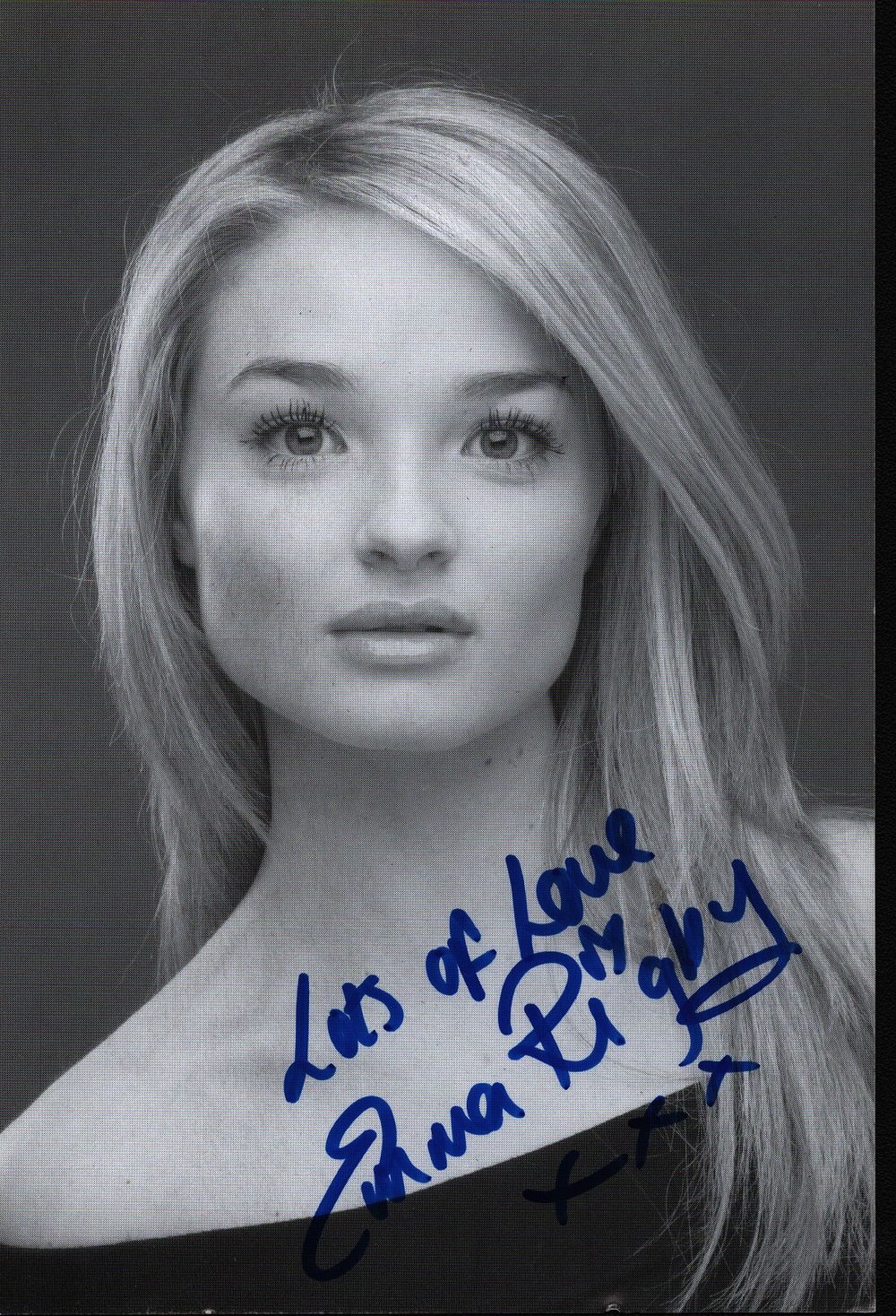 Lot 162: Emma Rigby signed 6x4inch black and white photo.