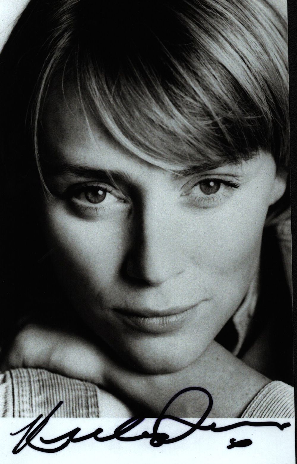 Lot 164: Keeley Hawes signed 5x3inch black and white photo.
