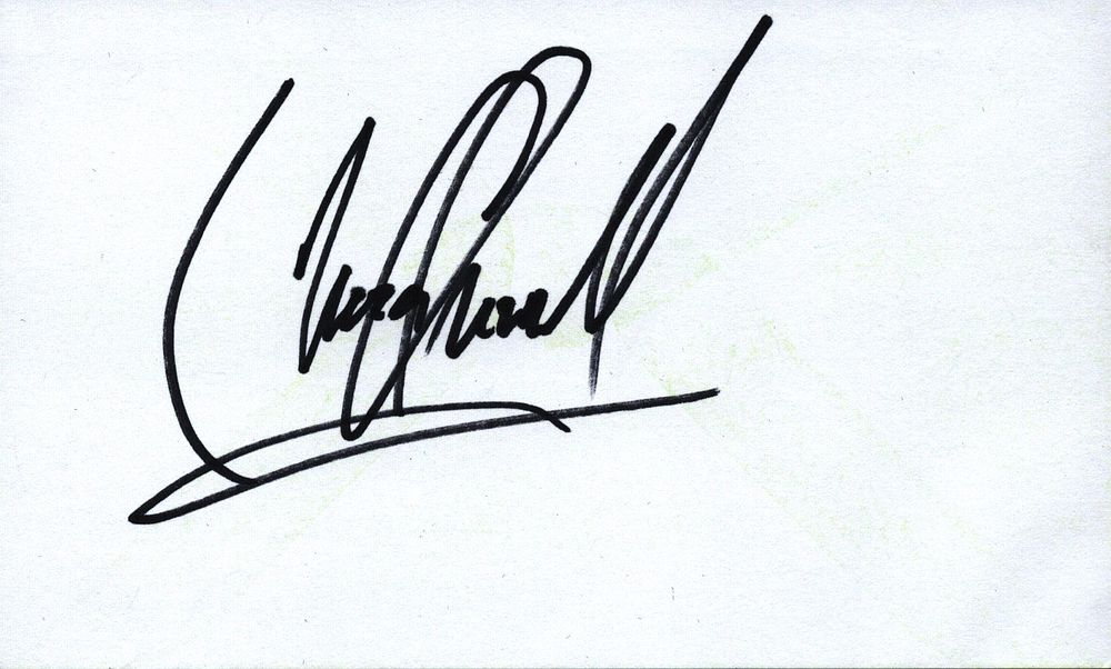 Lot 177: Vera Cherney signed 5x2inch white card.
