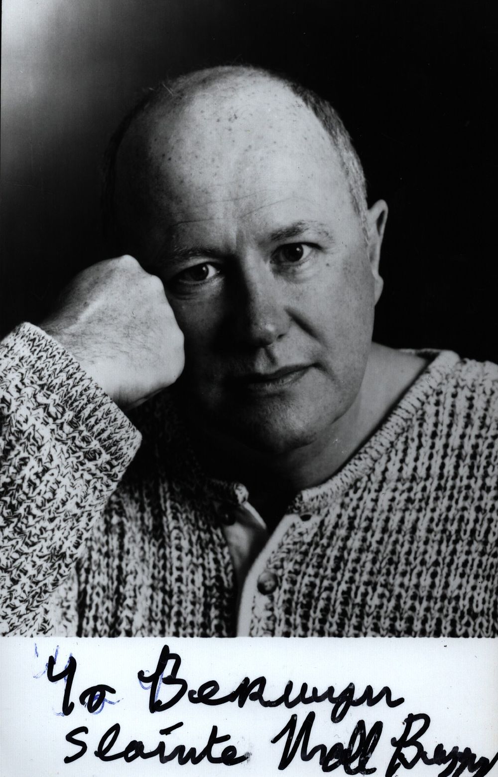 Lot 188: Niall Buggy signed 6x4inch black and white photo....