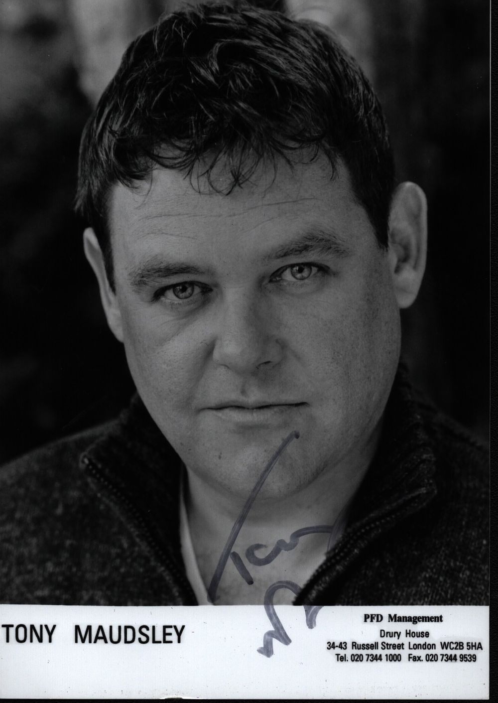 Lot 200: Tony Maudsey signed 6x4inch black and white photo.