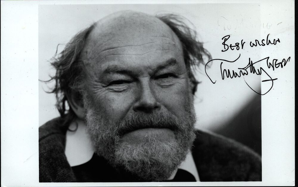 Lot 209: Timothy West signed 6x4inch black and white photo.