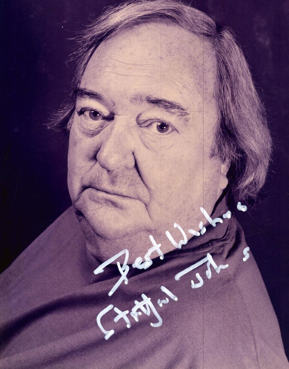Lot 223: Stratford Johns signed 6x4inch colour photo.