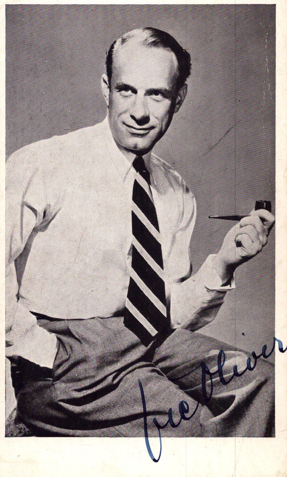 Lot 229: Vic Oliver signed 6x4inch black and white photo.