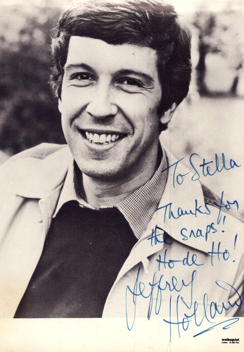 Lot 250: Jeffrey Holland signed 6x4inch black and white photo....