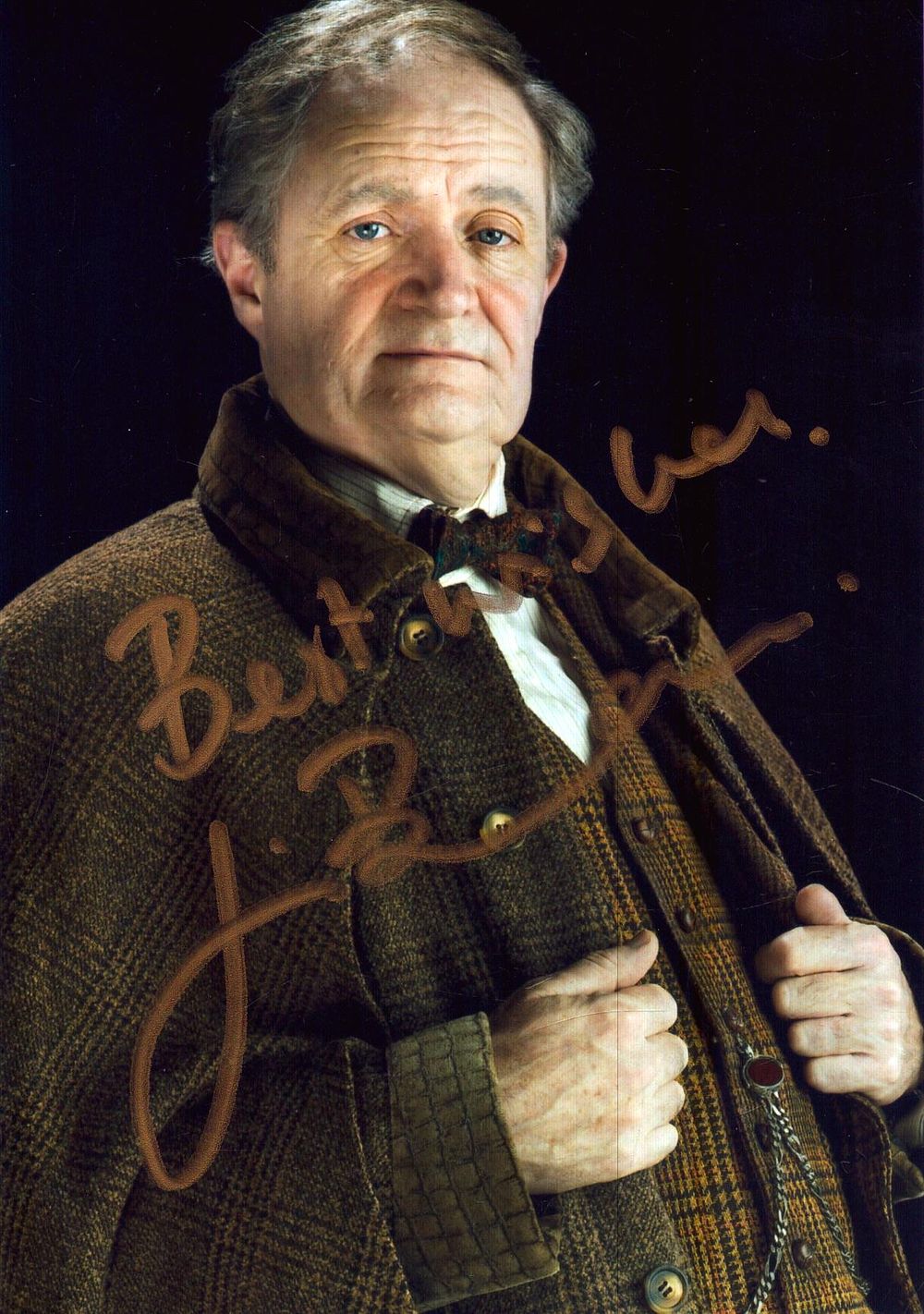 Lot 256: Jim Broadbent signed 6x4inch colour photo.
