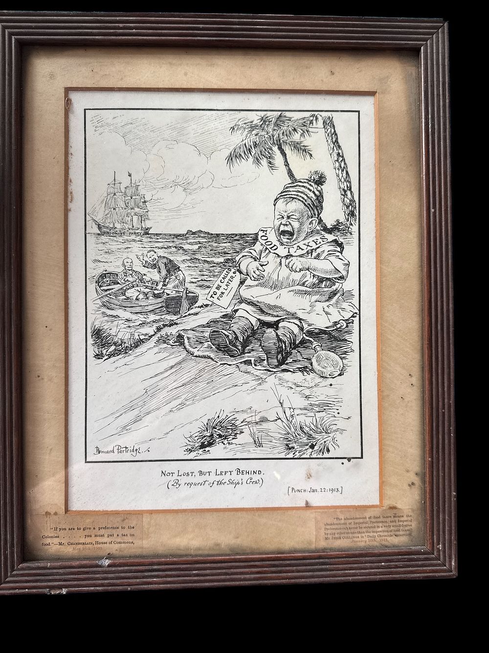 Lot 399: Political Cartoon black and white print titled Not...