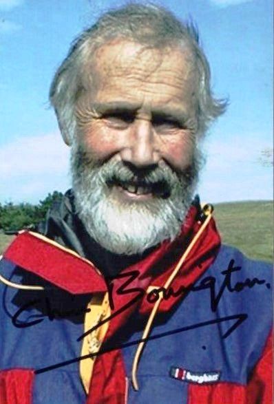 Lot 448: Chris Bonnington signed 6x4inch colour photo.