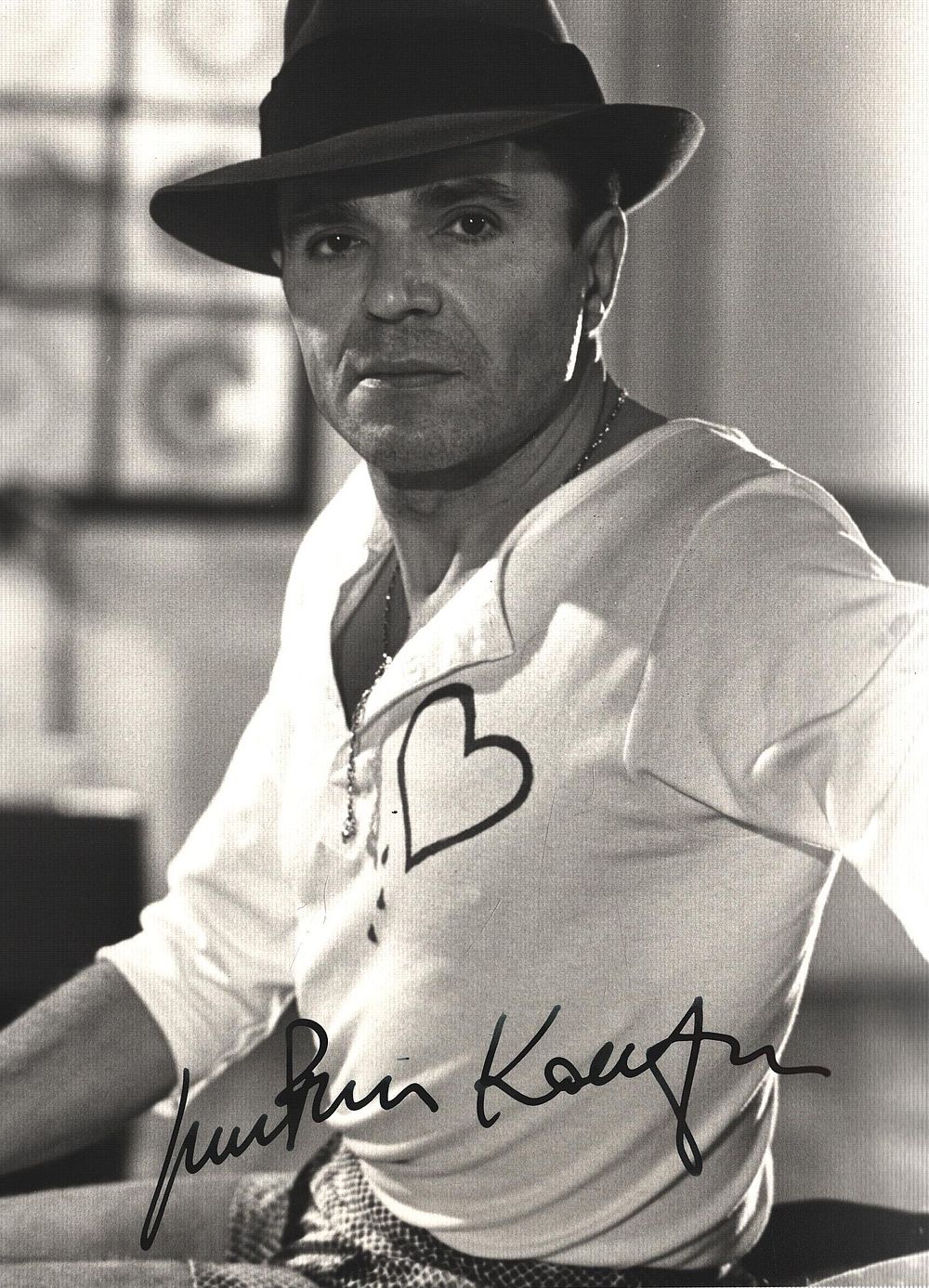 Lot 502: Jean Pierre Kalfon signed 7x5inch black and white...