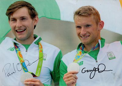 Gary O`Donovan and Paul O`Donovan multi signed 8x6 inch colour photo. Good condition. All 