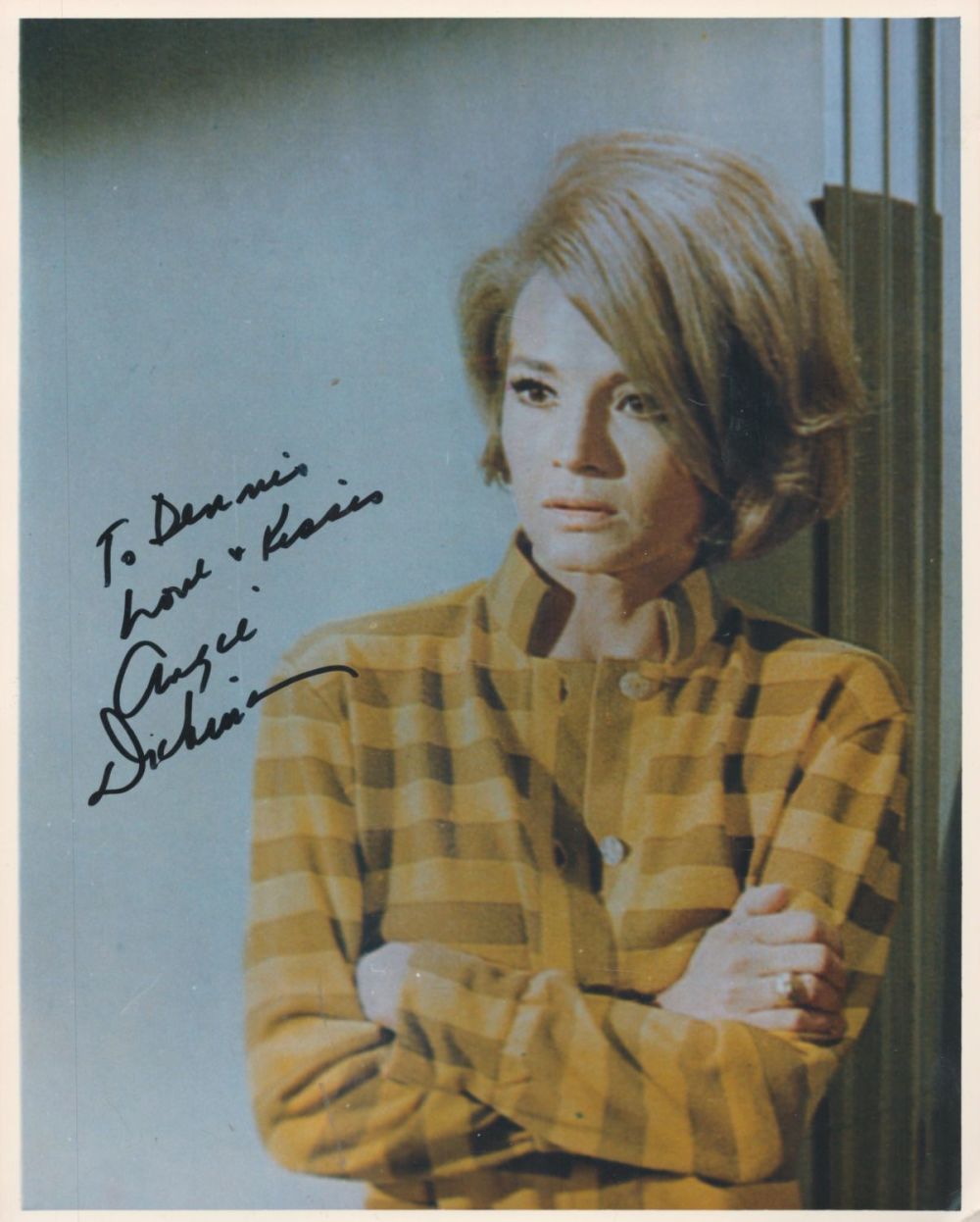 Lot 39: Angie Dickinson signed 10x8 colour photo dedicated. Angeline...