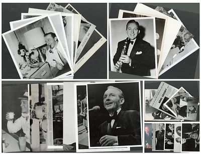 Bing Crosby Vintage unsigned black and white photo and movie still collection. Over 20 in 