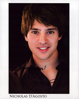 Nicholas D'Agosto signed 10x8 inch colour promo photo. Good condition. All autographs come with 