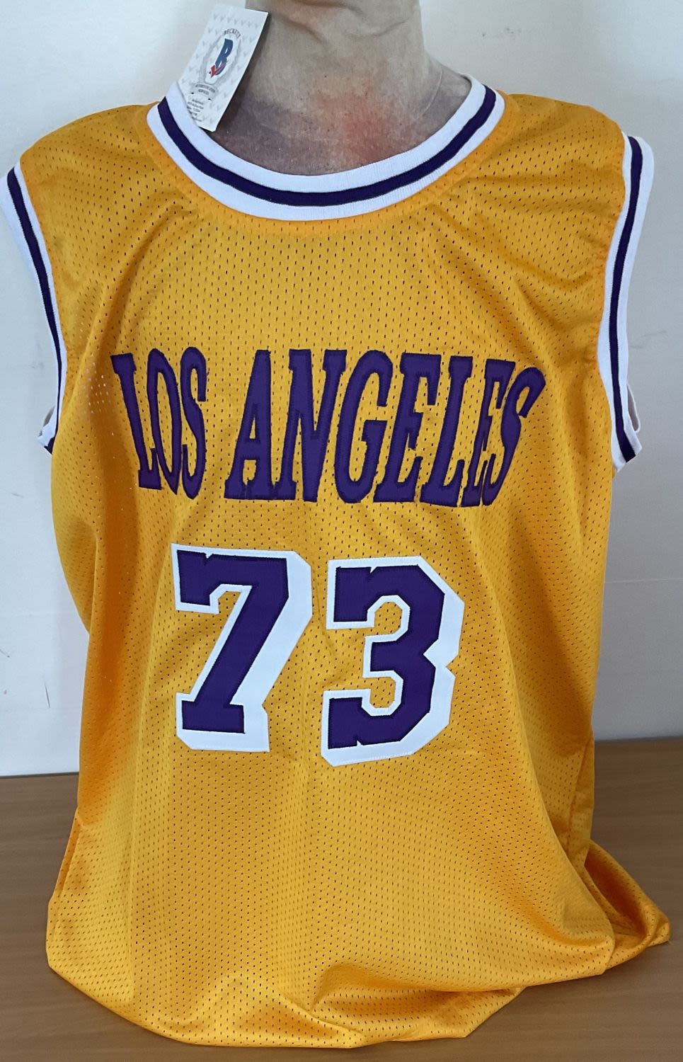 Lot 60: Dennis Rodman signed NBA Los Angeles Lakers signed...
