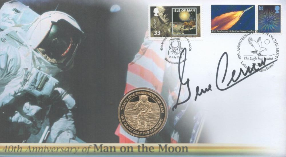 Lot 85: Captain Gene Cernan signed 40th Anniversary of Man...