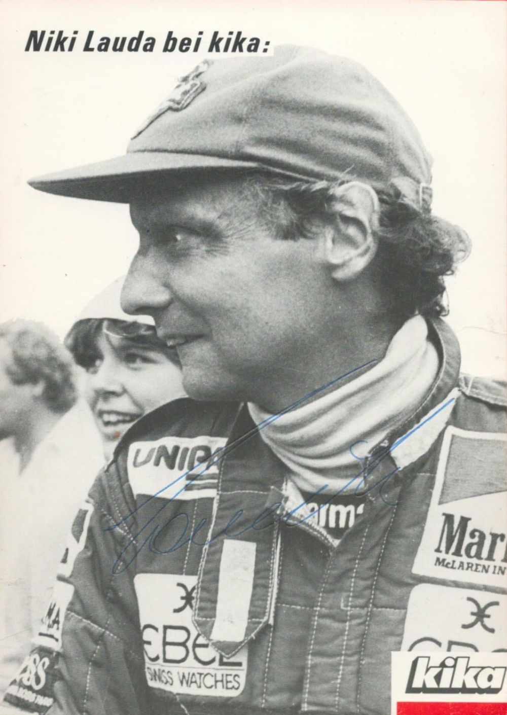 Lot 90: Niki Lauda signed 6x4 black and white photo....
