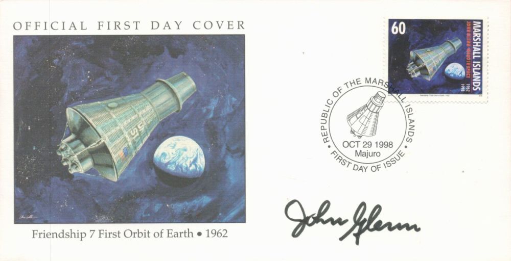 Lot 93: Colonel John Glenn signed Official FDC Friendship 7...