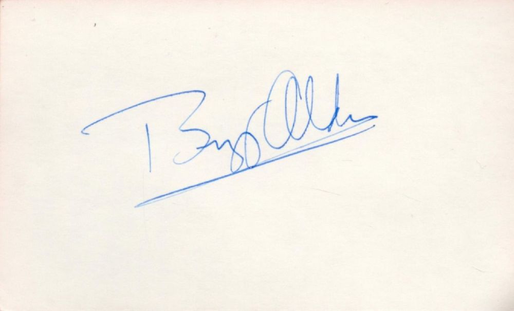 Lot 96: Buzz Aldrin signed 5x3 white card. Good condition....