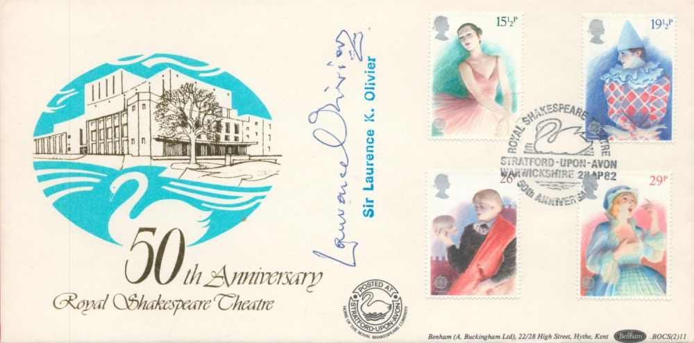 Lot 114: Sir Laurence Olivier signed 50th Anniversary Royal Shakespeare...