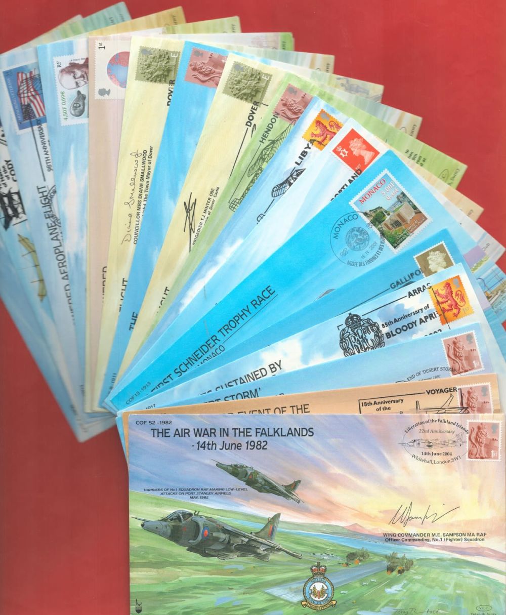Lot 128: Century of Flight collection 54 fantastic, signed covers...