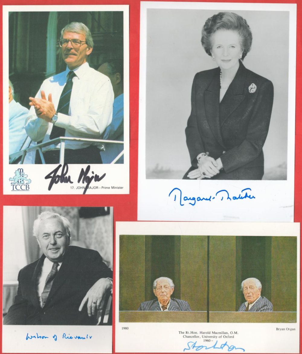 Lot 137: Prime Minister Collection includes 9 assorted signed photos...