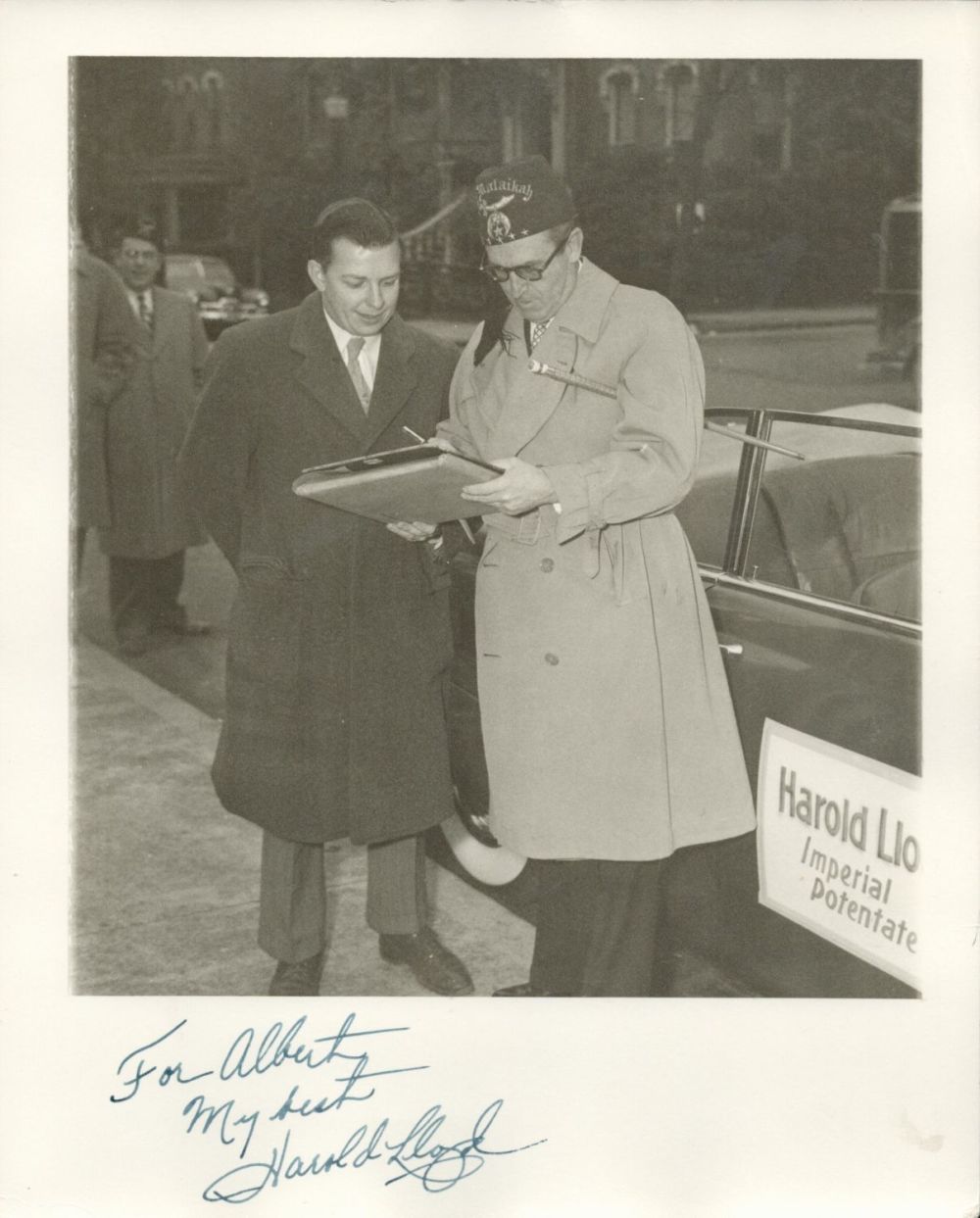 Lot 154: Harold Lloyd signed 10x8 vintage black and white...