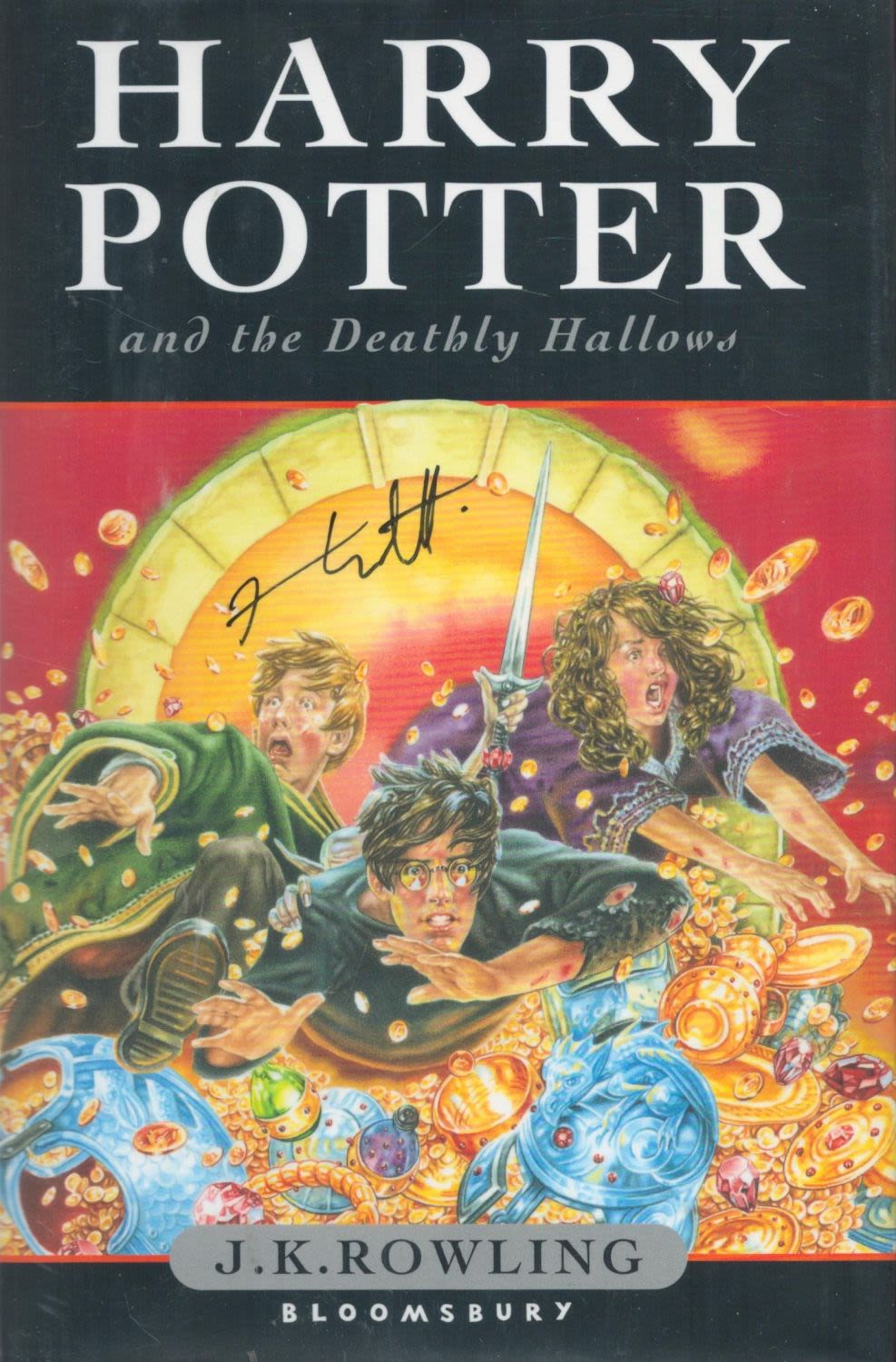 Lot 163: J.K Rowling signed Harry Potter and the Deathly...