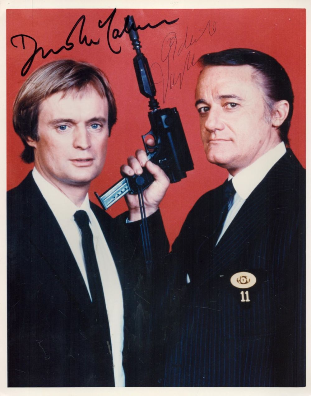 Lot 166: David McCallum and Robert Vaughn signed Man from...