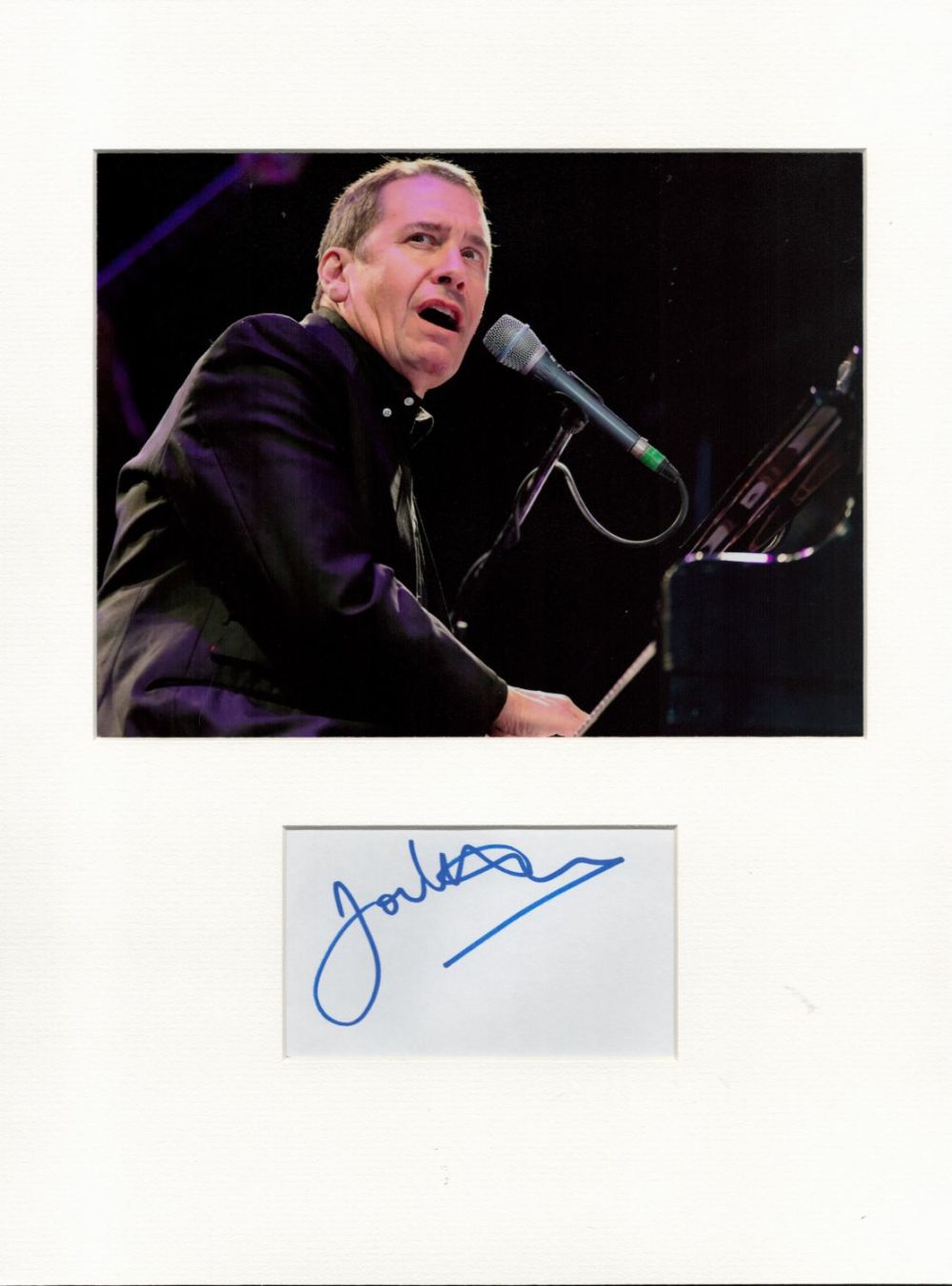 Lot 55: Music Jools Holland signature piece autograph presentation. Mounted...