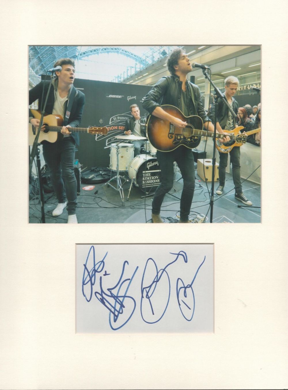 Lot 56: Music Lawson Band signature piece autograph presentation. Mounted...
