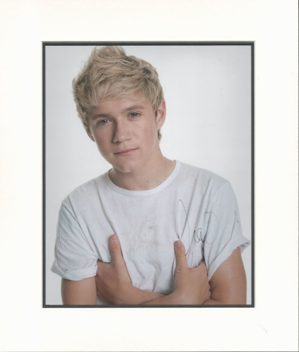 Lot 58: Music Niall Horan signature piece autograph presentation. Mounted...