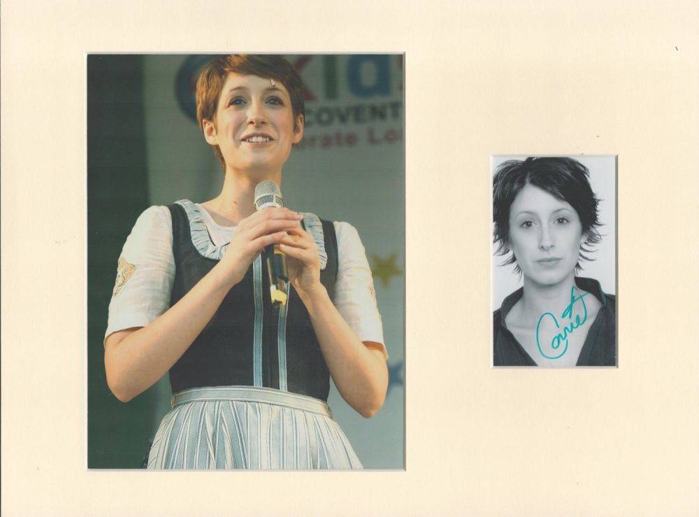 Lot 91: Connie Fisher autograph presentation. Mounted with one signed...