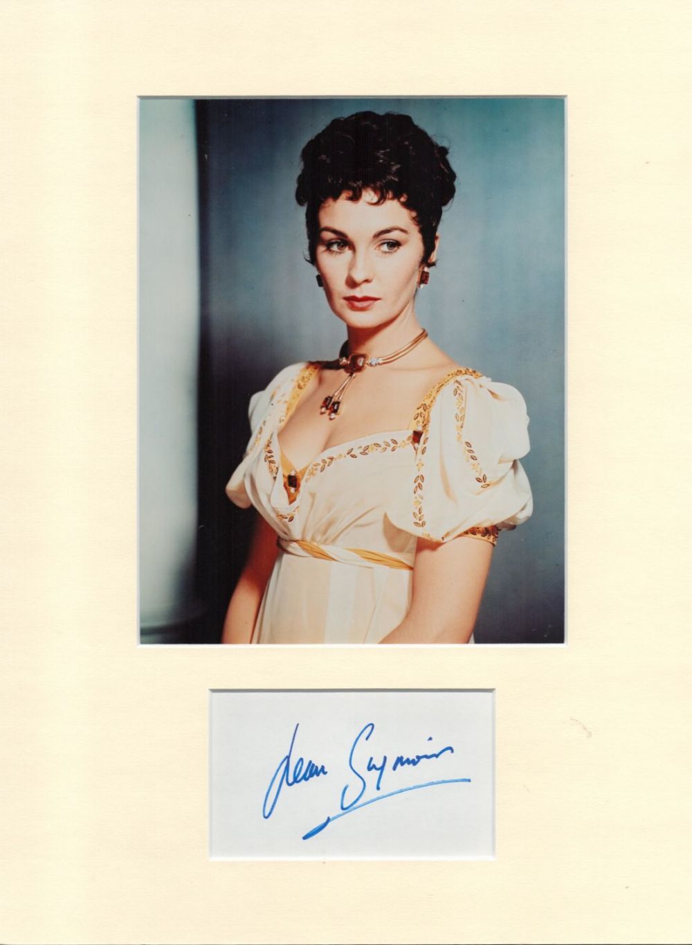 Lot 110: Jean Simmons signature piece autograph presentation. Mounted with...