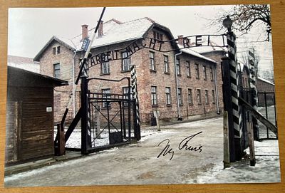 WW2 Auschwitz survivor Iby Knill signed 8x12 colour photo. Iby Knill was liberated by American 
